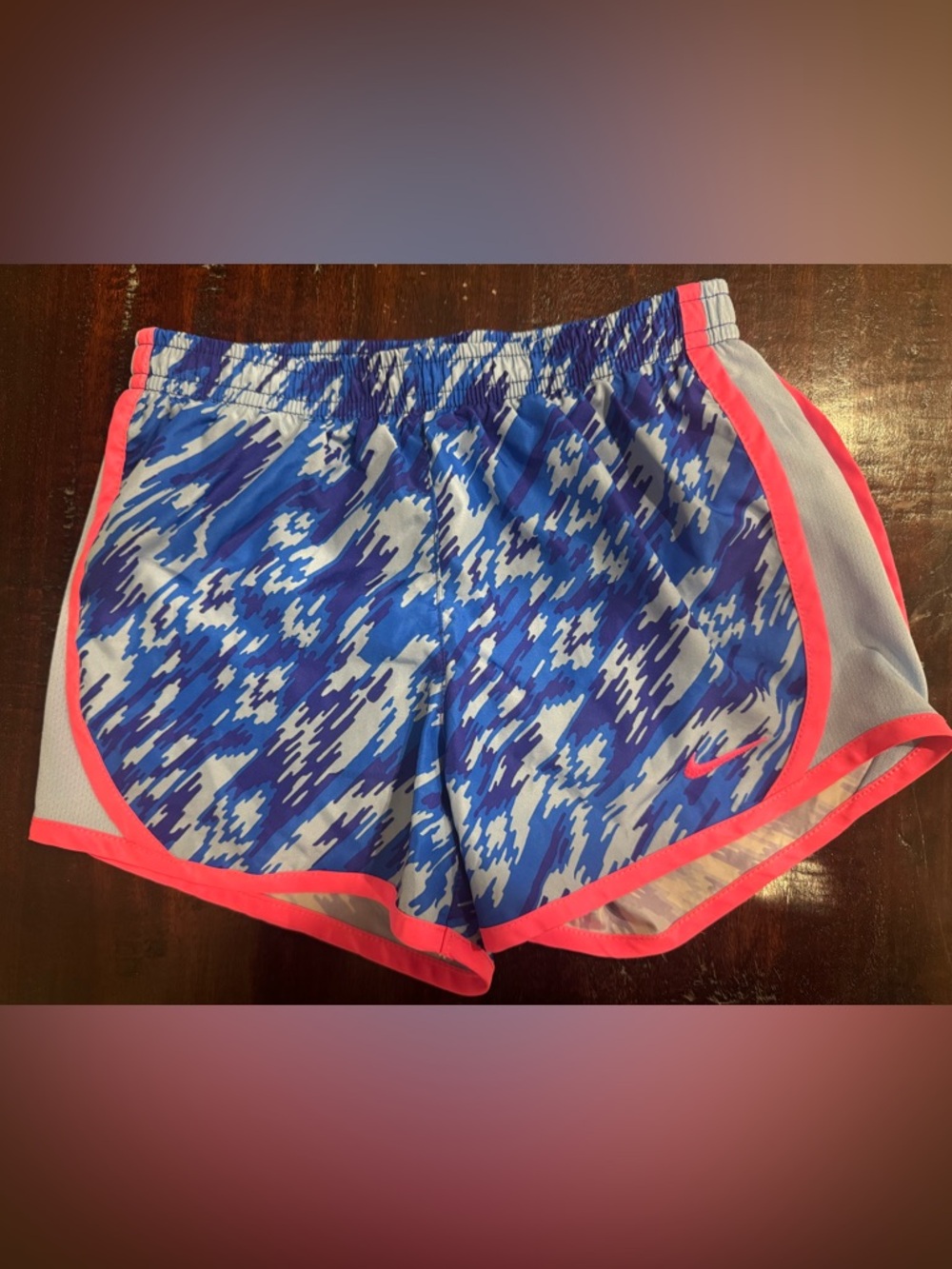 Girl Nike Dri-Fit Shorts Hot Pink/Blue 6X Like New!